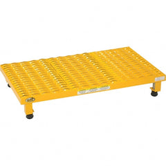 Vestil - 5" High x 19" Wide x 36" Deep, Yellow Step Stand - Steel, 500 Lb Capacity - Exact Tooling
