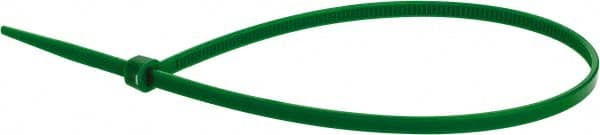 Value Collection - 9.8" Long Green Nylon Standard Cable Tie - 40 Lb Tensile Strength, 70mm Max Bundle Diam - Exact Tooling