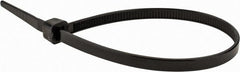 Value Collection - 8" Long Black Nylon Standard Cable Tie - 50 Lb Tensile Strength, 54mm Max Bundle Diam - Exact Tooling