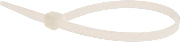 Value Collection - 8" Long Natural (Color) Nylon Standard Cable Tie - 50 Lb Tensile Strength, 54mm Max Bundle Diam - Exact Tooling