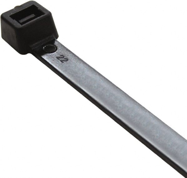 Value Collection - 11" Long Black Nylon Standard Cable Tie - 50 Lb Tensile Strength, 81mm Max Bundle Diam - Exact Tooling