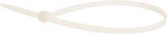 Value Collection - 11" Long Natural (Color) Nylon Standard Cable Tie - 50 Lb Tensile Strength, 81mm Max Bundle Diam - Exact Tooling