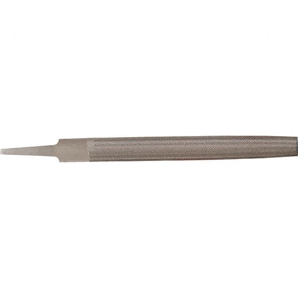 Stanley - 8" Long, Bastard Cut, Half Round American-Pattern File - Double Cut, 1/4" Overall Thickness - Exact Tooling
