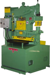 Uni-Hydro - 9" Throat Depth, 80 Ton Punch Pressure, 2" in 1/2" Punch Capacity Ironworker - 7-1/2 hp, 3 Phase, 220/480 Volts, 46" Wide x 70" High x 37" Deep - Exact Tooling
