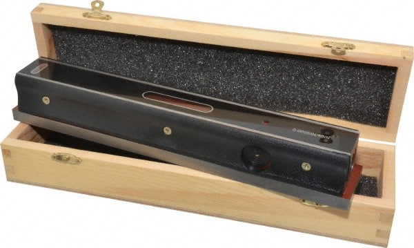 Value Collection - 12" Long, 0.0005" Graduation Sensitivity per 10", 2 Vials, Master Precision Level - Cast Iron, 1-7/8" Wide - Exact Tooling