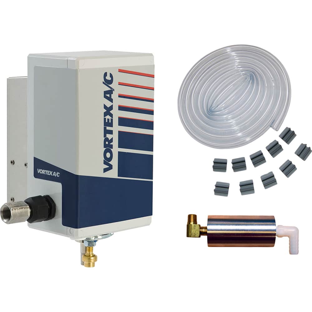 Vortec - Vortex Enclosure Coolers; Type: w/Thermostat ; Integrity: NEMA 4; NEMA 4X ; BTU/Hour: 2500 ; Thread Size (NPT): 3/8 ; Standard Cubic Feet Per Minute: 35.00 - Exact Tooling