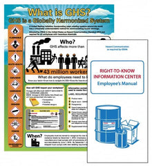 NMC - GHS General Safety & Accident Prevention Training Kit - English, 18" Wide x 24" High, White Background, Includes What is GHS Poster & Booklets - Exact Tooling