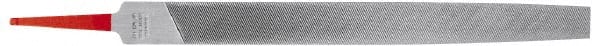 Simonds File - 4" Long, Bastard Cut, Half Round American-Pattern File - Double Cut, Tang - Exact Tooling