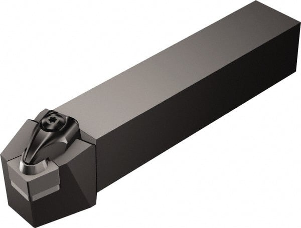 Sandvik Coromant - DCRN, Right Hand Cut, 15° Lead Angle, 1" Shank Height x 1" Shank Width, Negative Rake Indexable Turning Toolholder - 6" OAL, CNGQ 12 07 08 Insert Compatibility, Series T-Max P - Exact Tooling