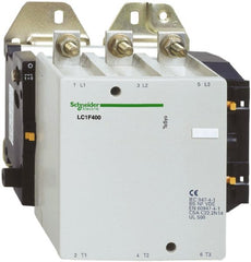 Schneider Electric - 3 Pole, 120 Coil VAC, 400 Amp at 440 VAC, Nonreversible IEC Contactor - Bureau Veritas, CCC, CSA, DNV, EN/IEC 60947-1, EN/IEC 60947-4-1, GL, JEM 1038, LROS, RINA, RMRoS, RoHS Compliant, UL Listed - Exact Tooling