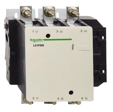 Schneider Electric - 3 Pole, 265 Amp at 440 VAC and 350 Amp at 440 VAC, Nonreversible IEC Contactor - Bureau Veritas, CCC, CSA, DNV, EN/IEC 60947-1, EN/IEC 60947-4-1, GL, JEM 1038, LROS, RINA, RMRoS, RoHS Compliant, UL Listed - Exact Tooling