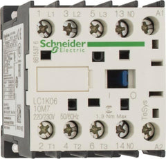 Schneider Electric - 3 Pole, 220 to 230 Coil VAC at 50/60 Hz, 6 Amp at 440 VAC, Nonreversible IEC Contactor - BS 5424, CSA, IEC 60947, NF C 63-110, RoHS Compliant, UL Listed, VDE 0660 - Exact Tooling