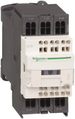 Schneider Electric - 3 Pole, 24 Coil VDC, 25 Amp at 440 VAC and 32 Amp at 440 VAC, Nonreversible IEC Contactor - 1 Phase hp: 2 at 115 VAC, 5 at 230/240 VAC, 3 Phase hp: 10 at 230/240 VAC, 20 at 460/480 VAC, 30 at 575/600 VAC, 7.5 at 200/208 VAC - Exact Tooling
