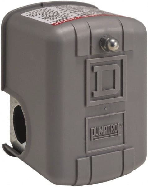 Square D - 1 and 3R NEMA Rated, 30 to 50 psi, Electromechanical Pressure and Level Switch - Adjustable Pressure, 575 VAC, L1-T1, L2-T2 Terminal, For Use with Square D Pumptrol - Exact Tooling