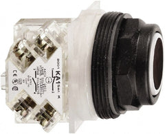 Schneider Electric - 30mm Mount Hole, Flush, Pushbutton Switch with Contact Block - Octagon, Black Pushbutton, Momentary (MO) - Exact Tooling