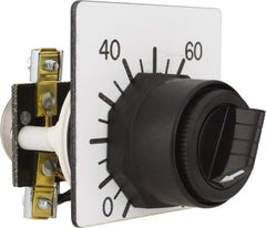 Square D - 10,000 Ohm, 30mm, 300 VAC Potentiometer - 2 Watts, Nonilluminated, Knob Operated, NEMA 4, 13 - Exact Tooling