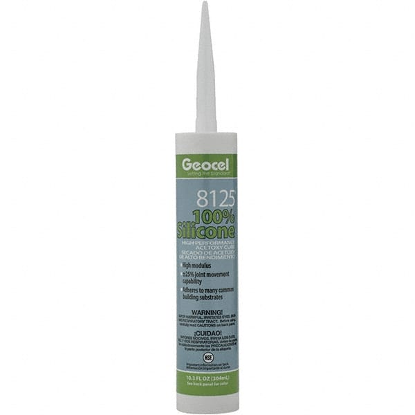 Geocel - 10.3 oz Tube Clear Silicone Cure Sealant - Outdoor - Exact Tooling