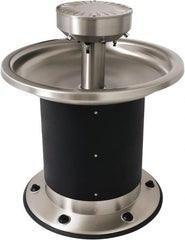 Acorn Engineering - Circular, Foot-Controlled, Floor Outlet Drain, 38-1/4" Diam, 6 Person Capacity, Stainless Steel & Vinylclad Galvanized Steel, Wash Fountain - 0.5 GPM - Exact Tooling