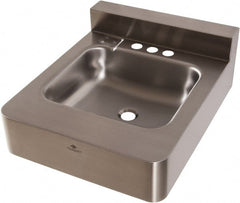 Acorn Engineering - 5" Long x 14" Wide Inside, 1 Compartment, Grade 304 Stainless Steel ADA Lavatory Sink-Wall Mount - 16 Gauge, 22" Long x 18" Wide x 26" High Outside, 5" Deep - Exact Tooling
