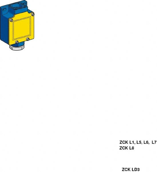 Telemecanique Sensors - 3.7 Inch Long, Metal Body, Limit Switch Body - For Use with ZCKD02, ZCKD029, ZCKD05, ZCKD06, ZCKD08, ZCKD10, ZCKD109, ZCKD15, ZCKD16, ZCKD17, ZCKD21, ZCKD219, ZCKD23, ZCKD239, ZCKD41, ZCKD59, ZCKD81, ZCKD91 - Exact Tooling