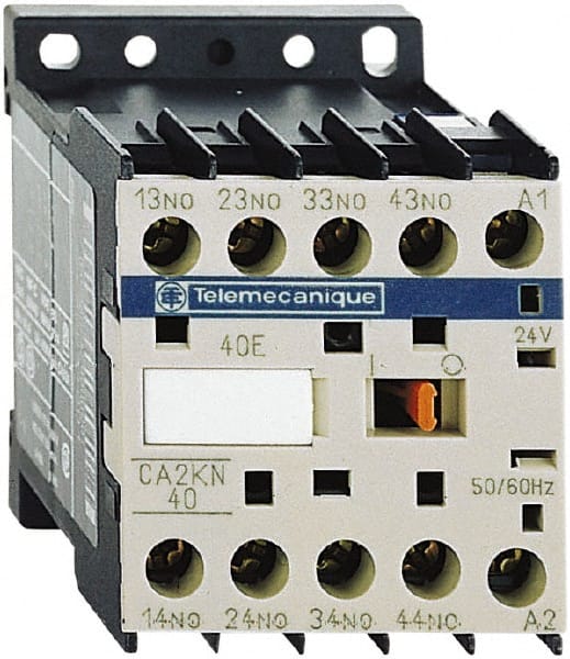 Schneider Electric - 4NO, 480 VAC at 50/60 Hz Control Relay - 17 V - Exact Tooling