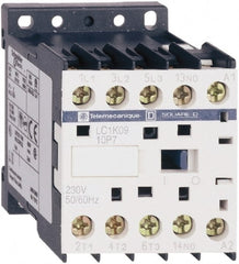 Schneider Electric - 3 Pole, 120 Coil VAC at 50/60 Hz, 12 Amp at 440 VAC, 16 Amp at 690 VAC and 20 Amp at 440 VAC, Nonreversible IEC Contactor - BS 5424, CSA, IEC 60947, NF C 63-110, RoHS Compliant, UL Listed, VDE 0660 - Exact Tooling