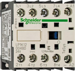 Schneider Electric - 4 Pole, 24 Coil VDC, 16 Amp at 690 VAC and 20 Amp at 440 VAC, Nonreversible IEC Contactor - BS 5424, CSA, IEC 60947, NF C 63-110, RoHS Compliant, UL Listed, VDE 0660 - Exact Tooling