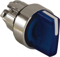 Schneider Electric - 22mm Mount Hole, 2 Position, Handle Operated, Selector Switch - Blue, Maintained (MA), Illuminated, Shock, Vibration and Water Resistant - Exact Tooling