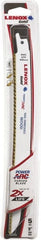 Lenox - 9" Long x 3/4" Thick, Bi-Metal Reciprocating Saw Blade - Tapered Profile, 6 TPI, Toothed Edge, Universal Shank - Exact Tooling