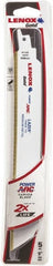 Lenox - 9" Long x 1" Thick, Bi-Metal Reciprocating Saw Blade - Tapered Profile, 14 TPI, Toothed Edge, Universal Shank - Exact Tooling