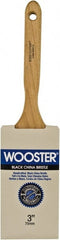 Wooster Brush - 3" Flat Hog Sash Brush - 3-7/16" Bristle Length, 6-1/8" Maple Fluted Handle - Exact Tooling