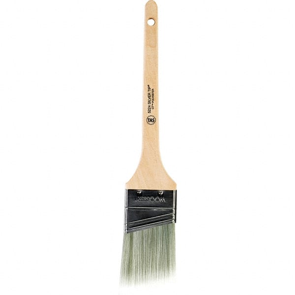 Wooster Brush - 2" Angled Synthetic Sash Brush - 2-7/16" Bristle Length, 7-1/4" Wood Rattail Handle - Exact Tooling
