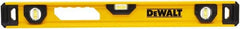 DeWALT - 48" Long 3 Vial I-Beam Level - Aluminum, Yellow - Exact Tooling