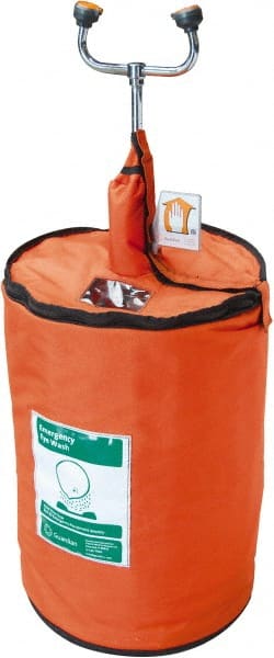 Guardian - 15 Gallon, 0.65 GPM Flow Rate at 80 PSI, Pressurized with Drench Hose, Portable Eye Wash Station - Exact Tooling