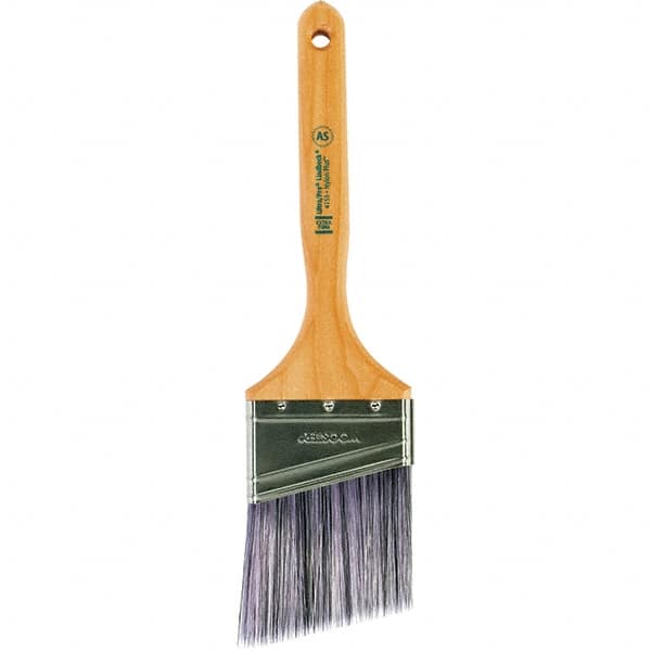 Wooster Brush - 3" Angled Synthetic Sash Brush - 3-3/16" Bristle Length, 7.88" Maple Fluted Handle - Exact Tooling