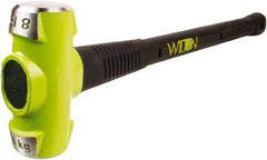 Wilton - 8 Lb Head, 36" Long Sledge Hammer - Steel Head, Steel Handle with Grip - Exact Tooling