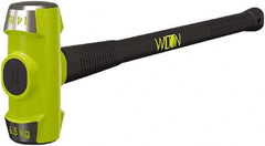 Wilton - 14 Lb Head, 36" Long Sledge Hammer - Steel Head, Steel Handle with Grip - Exact Tooling