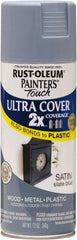 Rust-Oleum - Slate (Color), Satin, Enamel Spray Paint - 8 Sq Ft per Can, 12 oz Container, Use on Multipurpose - Exact Tooling