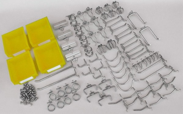 Triton - 83 Piece, Pegboard Hook Set - Zinc Alloy & Steel - Exact Tooling