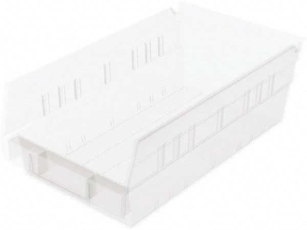 Akro-Mils - 11-5/8" Deep, Clear Hopper Shelf Bin - 4" High x 6-5/8" Wide x 11-5/8" Long - Exact Tooling