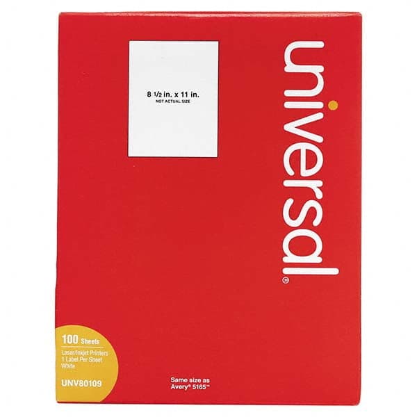 UNIVERSAL - Labels, Ribbons & Tapes Type: Laser Labels Color: White - Exact Tooling