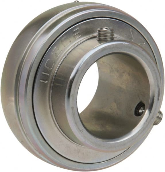Value Collection - 5/8" ID x 1.575" OD, 2,877 Lb Dynamic Capacity, Ball Bearing Insert Insert Bearing - Zinc Chromate Plated Steel Insert, 0.512" Race Width, 1,495 Lb Static Capacity - Exact Tooling