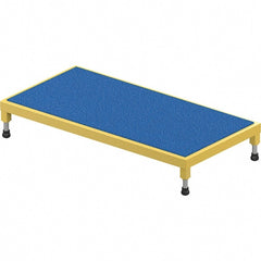 Vestil - 5" High x 24" Wide x 48" Deep, Yellow Step Stand - Steel, 500 Lb Capacity - Exact Tooling