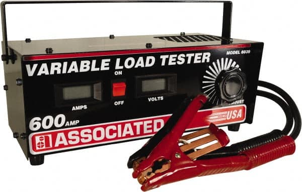Associated Equipment - 6 to 24 Volt Heavy-Duty Battery Load Tester - 0 to 1,200 CCA Range, 5-1/2' Cable - Exact Tooling