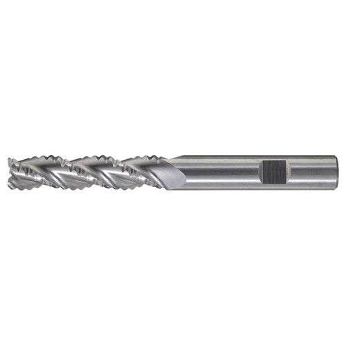 5/8″ × 5/8″ × 1-1/4″ × 3-1/2″ RHS / RHC Solid Carbide 3-Flute Square End High-Performance Roughing End Mill - TiCN - Exact Tooling