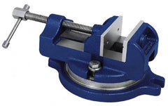 Gibraltar - 4" Jaw Width, 4" Jaw Opening Capacity, Horizontal Swivel Machine Vise - Manual Operation, 1 Station, 11-3/4" Long x 4-11/16" High x 1-3/4" Deep, 1-3/4" Jaw Height - Exact Tooling