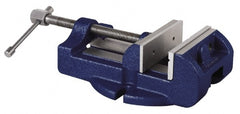 Gibraltar - 6" Jaw Width, 6" Jaw Opening Capacity, Horizontal Stationary Machine Vise - Manual Operation, 1 Station, 14-1/2" Long x 3-7/8" High x 2" Deep, 2" Jaw Height - Exact Tooling