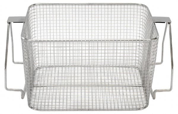 CREST ULTRASONIC - Stainless Steel Parts Washer Basket - 7" High x 215.9mm Wide x 11" Long, Use with Ultrasonic Cleaners - Exact Tooling