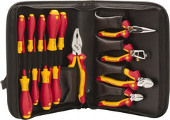 Wiha - 14 Piece Insulated Hand Tool Set - Comes in Zippered Case - Exact Tooling
