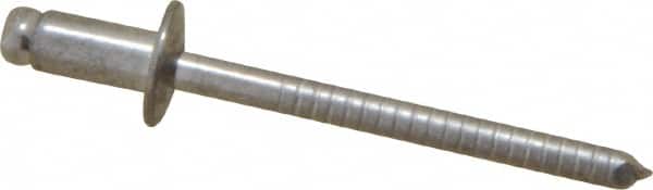 RivetKing - Size 52 Dome Head Stainless Steel Open End Blind Rivet - Stainless Steel Mandrel, 0.02" to 1/8" Grip, 0.312" Head Diam, 0.16" to 0.164" Hole Diam, 0.3" Length Under Head, 5/32" Body Diam - Exact Tooling